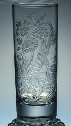 Yasin Jamali - Loving Birds (Glass:Crystal:Engraving)